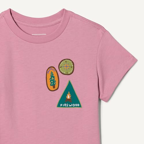 Image of Amazon Essentials Girls and Toddlers' Girls and Toddlers 3-Pack Short Sleeve T-Shirts