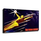 EviKoo Retro Poster Soviet Space Propaganda Art Poster Canvas Wall Art HD Printing Modern Aesthetics Home Office Cafe Living Room Bedroom Home Garage Decor (08×12inch-No Framed)