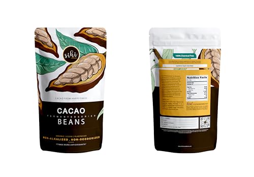 Image of Sihi Chocolaterie Whole Cacao Beans | Raw And Organic | Fermented And Dried | Best For Chocolate Making | Westernghat Origin Produce | High In Antioxidants | Vegan - 150 Gram (Pack Of 5)