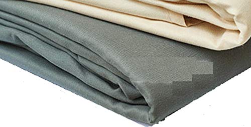 NRG Premium Microfiber Fitted Massage Table Sheet, Single Sheet - 100% Double Brushed Polyester Soft as Silk - 120 GSM - Wrinkle Resistant and Resists Pilling - 77 x 36 inches - Color: Stone