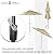 Sophia & William 9 Pieces Outdoor Patio Furniture Set with Cushions with 10ft 3 Tier Auto-tilt Umbrella(Beige), Metal Sectional Sofa Set Patio Conversation Set-4 x Loveseat Sofa, 4 x Tea Table
