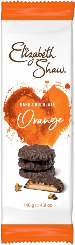 Elizabeth Shaw Dark Chocolate Orange Biscuits Case Pack (10 x 140g) - Blend of Orange and Smooth Caramel covered in Dark Chocolate - Luxury - Biscuits - Treat - Sharing - Gift