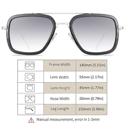 Tony Stark Sunglasses 3 Pack Sunglasses for Men Women Vintage Aviator Square Metal Frame ，Spider Man Glasses3