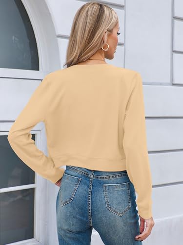 Image of Heymoments Women's Thin Shrugs Long Sleeve Lightweight Cropped Tops Open Front Cardigan for Dress S-2XL