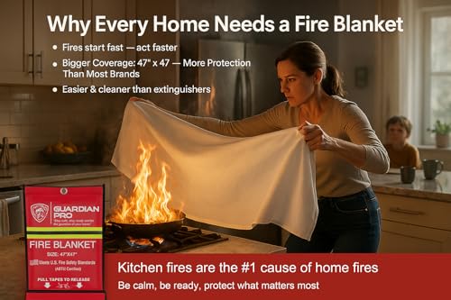 image for Guardian Pro Emergency Fire Blanket for Home and Kitchen - 47
