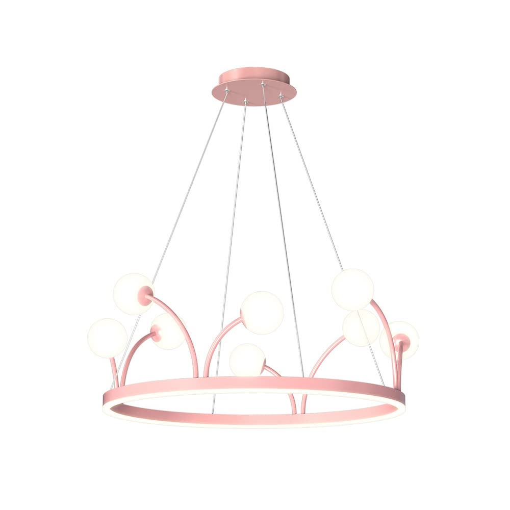 Pokój dziecięcy Żyrandol z koroną Nordic Luksusowy wystrój LED Lampy wiszące Nowoczesny Pokój księżniczki Lampa dziewczęca Salon Sypialnia Lampa wisząca Kreatywne lampy Wizja dnia upamiętniającego