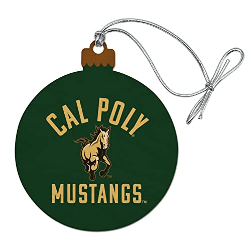 GRAPHICS & MORE Cal Poly Mustangs Logo Wood Christmas Tree Holiday Ornament