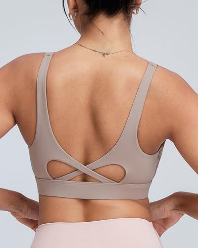 Image of RUNNING GIRL Sports Bra for Women High Support, Molded Cup High Impact Sports Bras with Sewn in Pads Workout Running Bra