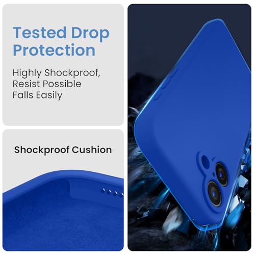 Image of FireNova Designed for iPhone 16 Plus Case, Silicone Upgraded [Camera Protection] Case, Soft Anti-Scratch Microfiber Lining Inside, 6.7 inch, Klein Blue