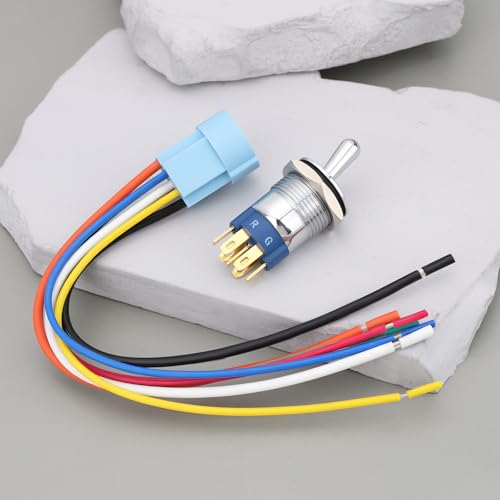 ECSiNG Interrupteur à Bascule 16 Mm 12 V 20 A RGB avec LED Rouge Verte Et Bleue pour Voitures Bateaux Et Autres Véhicules Nautiques – vue 7