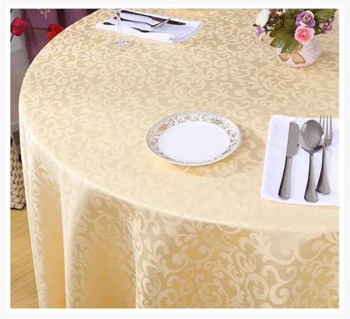 Nappe Jacquard polyester bordeaux pour nappe de table ronde mariage et banquet - 4