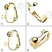 Tatuo 30 Pieces Clip-on Earring Converters Non-Pierced Earring Findings with Easy Open Loop and Silicone Pads for Daily Accessory, 3 Colors (Classic)