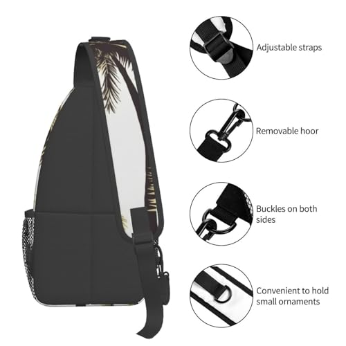 Bolso Sling Negro para Senderismo y Viaje miniatura 4