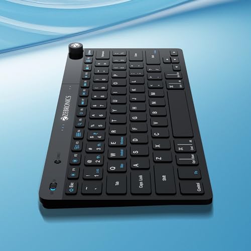 ZEBRONICS KEYPAD X1 Wireless Bluetooth Keyboard, Scissor Switches, 2.4GHz & Dual BT for (Mac | Android | Windows), Volume/Media Control Knob,... - Image 2