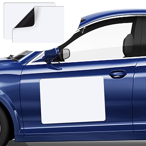 DIYMAG 2Pcs Blank Car Magnets,24x17 Inch Car Door Magnets Set Signs Rounded Corners Flexible Magnetic Bumper Sticker to Advertise Cover Logo Prevent Cars Scratches Dents