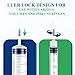 27G 1 Inch 100 Pack Luer Lock Disposable with Cap for Lab Supplies, Industrial Accessories 25mm