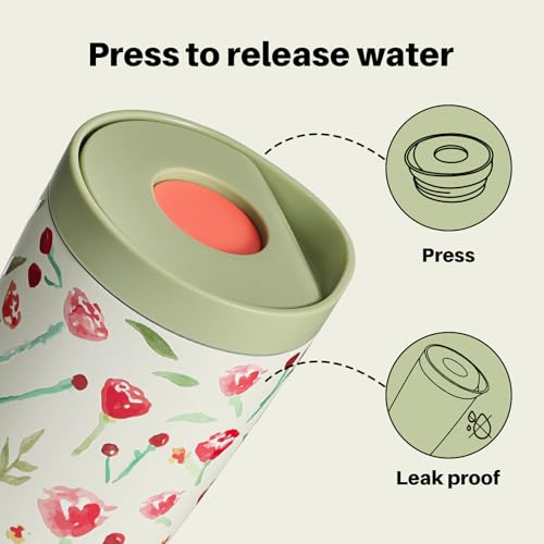 BOTTLE BOTTLE Thermobecher 350ml für Kaffee oder Tee, auslaufsicher und Easy Quick-Press-Verschluss, Isolierbecher Travel Mug Classic Grande (Verdena) 2