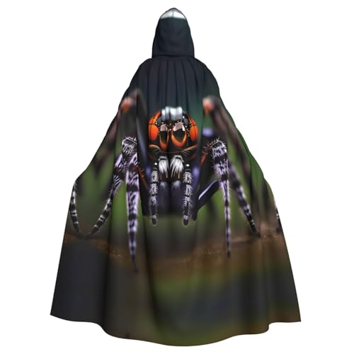 Cape à capuche pour adulte motif araignées tropicales grand format confortable et durable