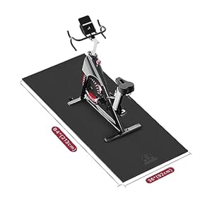 HAPBEAR Exercise Equipment Mat-84″ x 36″x1/4″ (213 x 92cm×6mm),Treadmill Mat, Exercise Bike Mat, Heavy-Duty Floor Protector, Non-slip, Noise Reduction