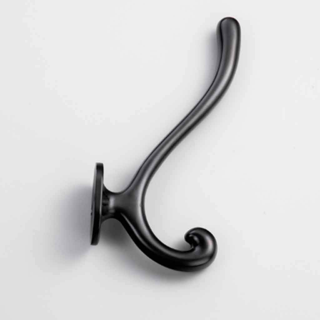 MOBYGKFY Hangers Hook Zinc Alloy Wall Hook Bronze Cloth Coat Bag Hat Hanging Hooks Bathroom Kitchen Anitque Racks with Screws(Svart)