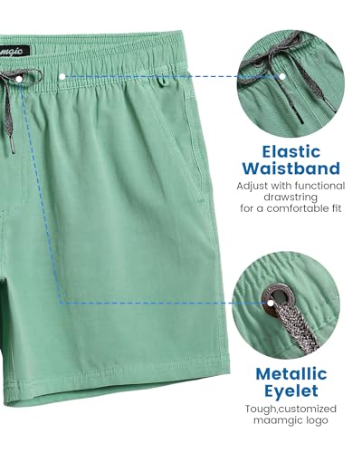 Image of maamgic Men's 5 inch Inseam Shorts Pull-On Relaxed Fit Comfort Stretch Short Shorts with Pocket