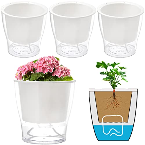 ZOOFOX Pacote com 4 vasos de 7 polegadas, vaso grande de plástico...