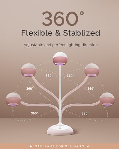 MelodySusie Lâmpada de gel X 2 em 1, SPR009M, lâmpada UV sem fio pescoço de ganso para gel x unhas,