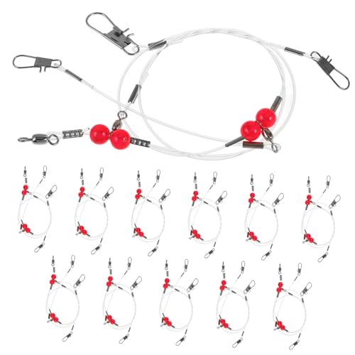 Kit 12 pcs Línea líder para pesca con señuelos