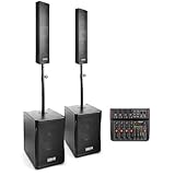 Complete active column PA system including two powerful 12-inch subwoofers and high-performance top arrays, delivering crystal-clear audio and deep, defined bass for venues, bands, and DJs. Flexible 8-channel VMKG08 mixer allows full control over you...