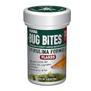 Fluval Bug Bites Fischfutter Flocken Spirulina, für alle Fische, 100ml