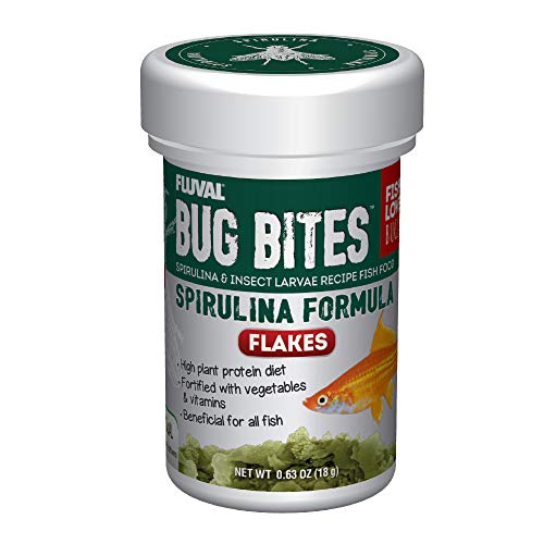 Fluval Bug Bites Fischfutter Flocken Spirulina, für alle Fische, 100ml