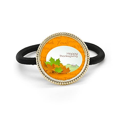 Élastique à cheveux en métal argenté motif Thanksgiving un cadeau attentionné pour vos proches