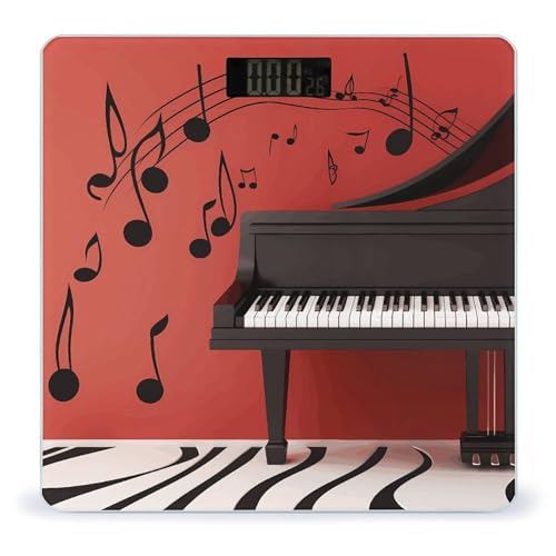 Báscula Digital de Baño Music Note Piano 180kg miniatura 1