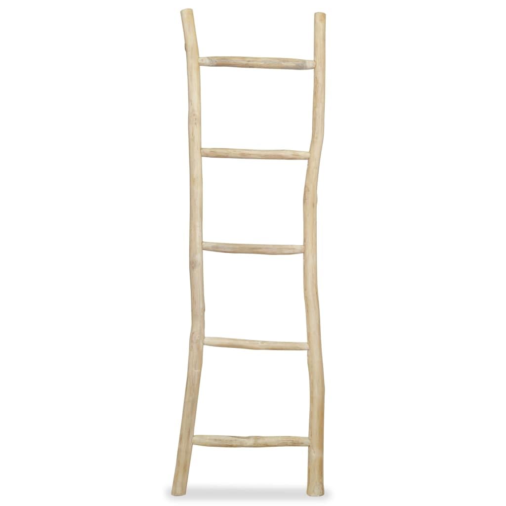 Handtuchhalter Leiter mit 5 Sprossen Teak 45 x 150 cm,Heim & Garten,Badzubehör,Handtuchhalter,Braun,8.06 kg-244568