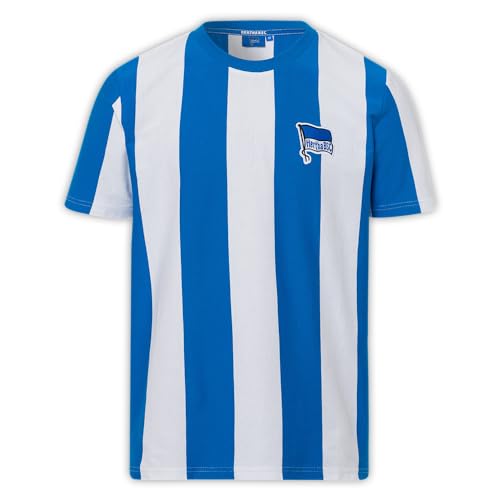 Hertha BSC T-Shirt Shirt Basic blau-Weiss (Basic, DE/NL/SE/PL, Alphanumerisch, M, Regular, Regular)