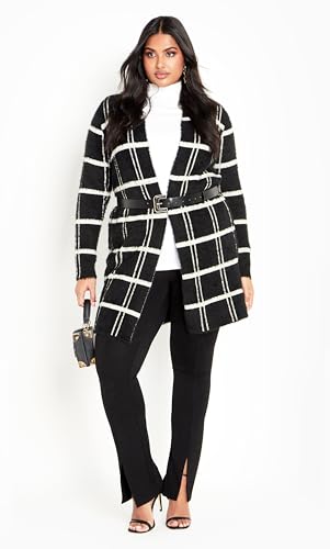 Image of Avenue Women's Plus Size Emily Check Coatigan