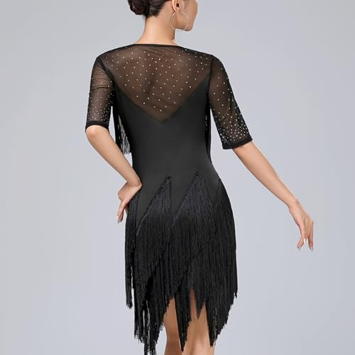 Robe latine à franges dynamiques et paillettes pour scène officielle - 6