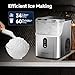 EUHOMY Nugget Ice Makers Countertop, Pebble Ice Maker Machine with 34lbs/24H Soft Ice, Self-Cleaning Sonic Ice Maker with Ice Scoop&Basket, Pellet Ice Maker for Home/Kitchen/Office(Stainless Steels)