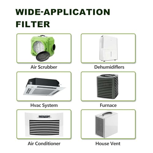 Image of JASENG14x14x1 Air Filters, MERV 8 Pleated HVAC Furnace Filters (6-Pack) - Dust Defense, MPR 600 - exact dimensions: 13.75 inchx13.75 inchx0.75 inch - Replacement for AC, Heater, and Ventilation Systems