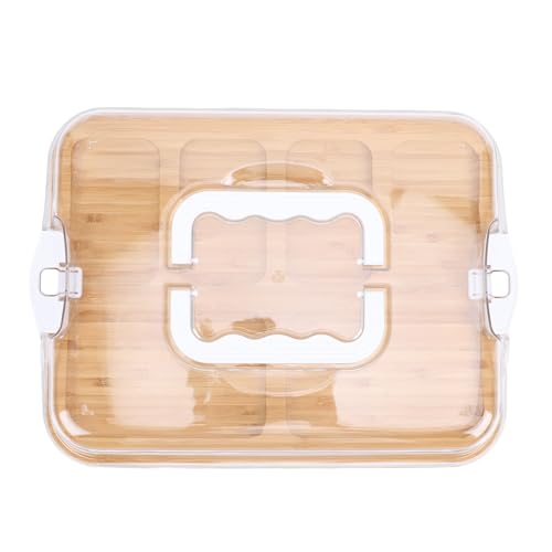 Opiniones y reviews de Tapas para tablas de queso Top 10. 48 POCREATION Tabla de Charcutería con Tapa Transparente Bandeja de Queso para Viajar Tabla de Cortar Portátil 11x14 Pulgadas 6 Compartimentos para Cocina Hogar Picnic Fiestas