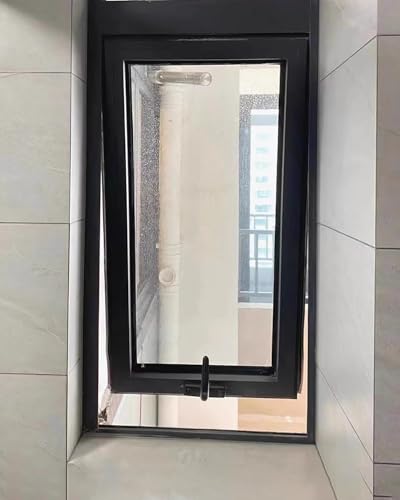 Ventana Ventana de Guillotina con Manija con Cerradura, Marco de Aluminio, Ventanas para Cobertizos, Ventanas de Vidrio Templado para El Hogar, Ventanas de Repuesto(30x60cm/12x24in)