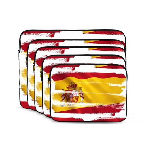 Spain Flag Laptop Sleeve Case 13 Inch Suitable for Notebook Computer Tablet Traveling Carrying Simple Case2