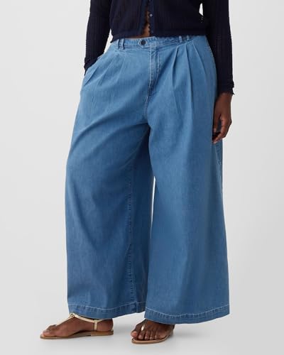 Women's Wide Leg Baggy Jeans High Waisted Loose Denim Palazzo Pants Summer Lightweight Flowy Trousers2