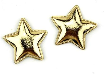 Patches 70Pcs PU Star Shape Patches Padded Appliques for Headwear Hair Clip Supplies DIY Craft Decoration 3.5cm Clothing Repair Decoration Patches(Blue)