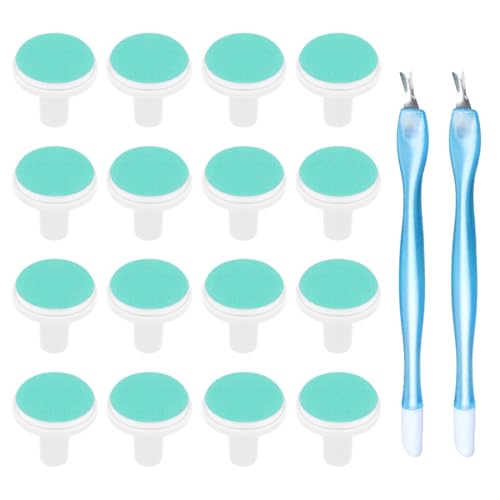 Imagen de DLPRK 16+2 Recambios para Lima Eléctrica de Uñas + 2 Removedores de Piel Muerta de Acero Inoxidable