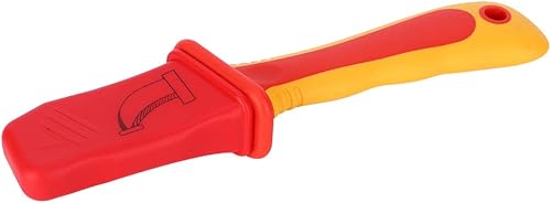 Miniatura 8 de Cuchillo de electricista de aislamiento de 1000 V Cuchillo de pelado de cables Cuchillas en forma de gancho fijo Manijas antideslizantes Tira