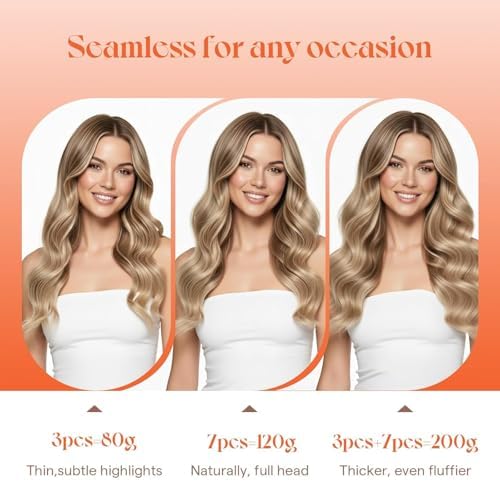 Sunny Hair Clip in Hair Extensions for Women Human Hair 20inch 120g Remy — view 6