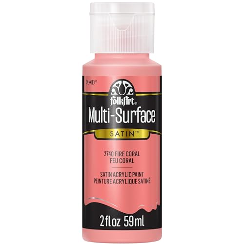 Image of FolkArt Multi-Surface Paint in Assorted Colors (2 oz), , Fire Coral