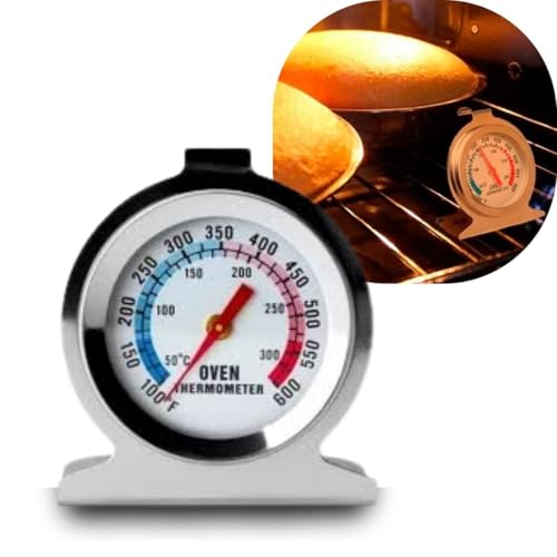 Termômetro Culinário Analógico Com Base Para Forno Gás Elétrico Leitor Instântaneo de 30 a 300° Em A