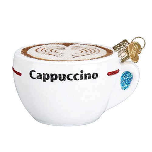 Old World Christmas Coffee and Tea Gifts Glass Blown Ornaments for Christmas Tree Cappuccino, Glas, 3 – Ansicht 1